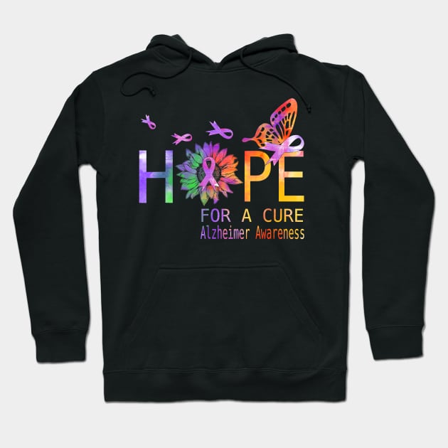 Hope For A Cure Alzheimer Awareness Gift Hoodie by thuylinh8